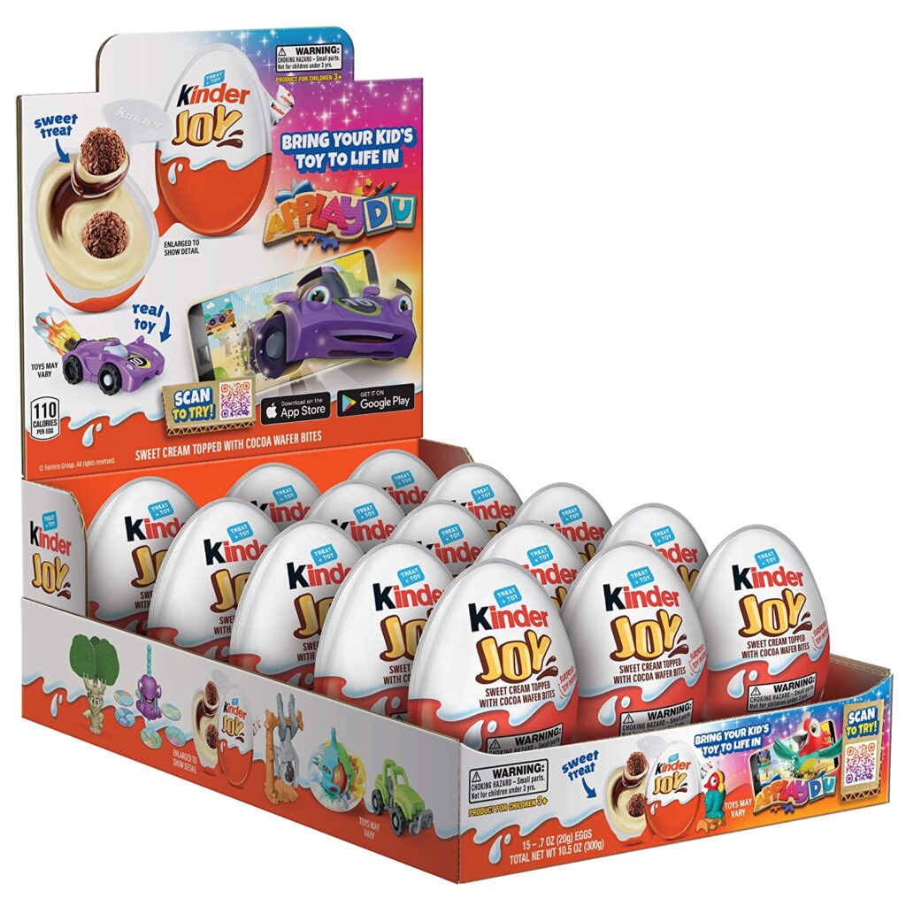 Kinder JOY Eggs, 15 Count, Individually Wrapped Bulk Chocolate Candy ...